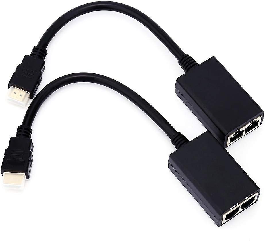 HDMI Extender 30M HDMI Over RJ45 CAT5e CAT6 Cable LAN Ethernet Balun Extender Repeater Cable Up to 1