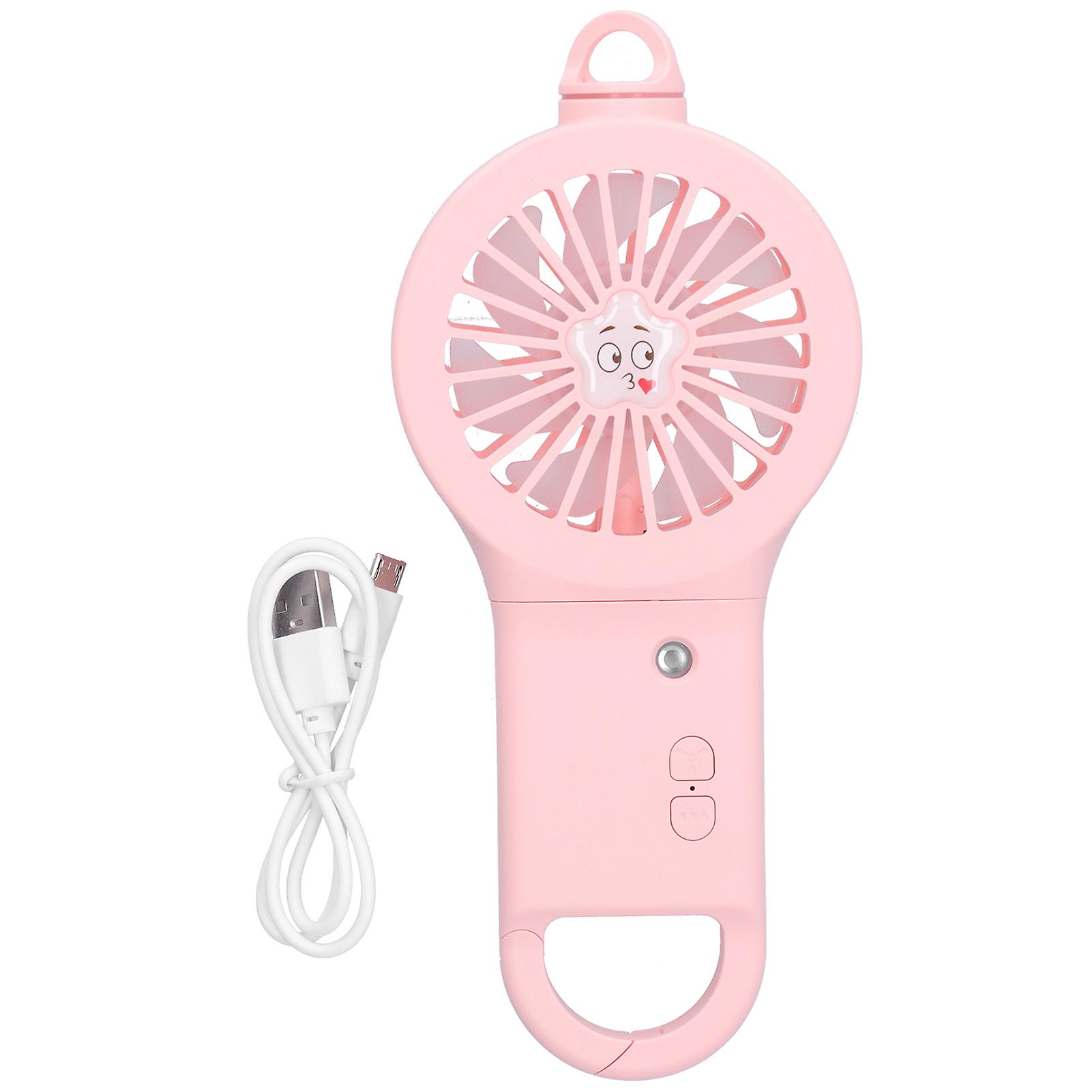 Rechargeable Portable Handheld Spray Misting Fan Pink