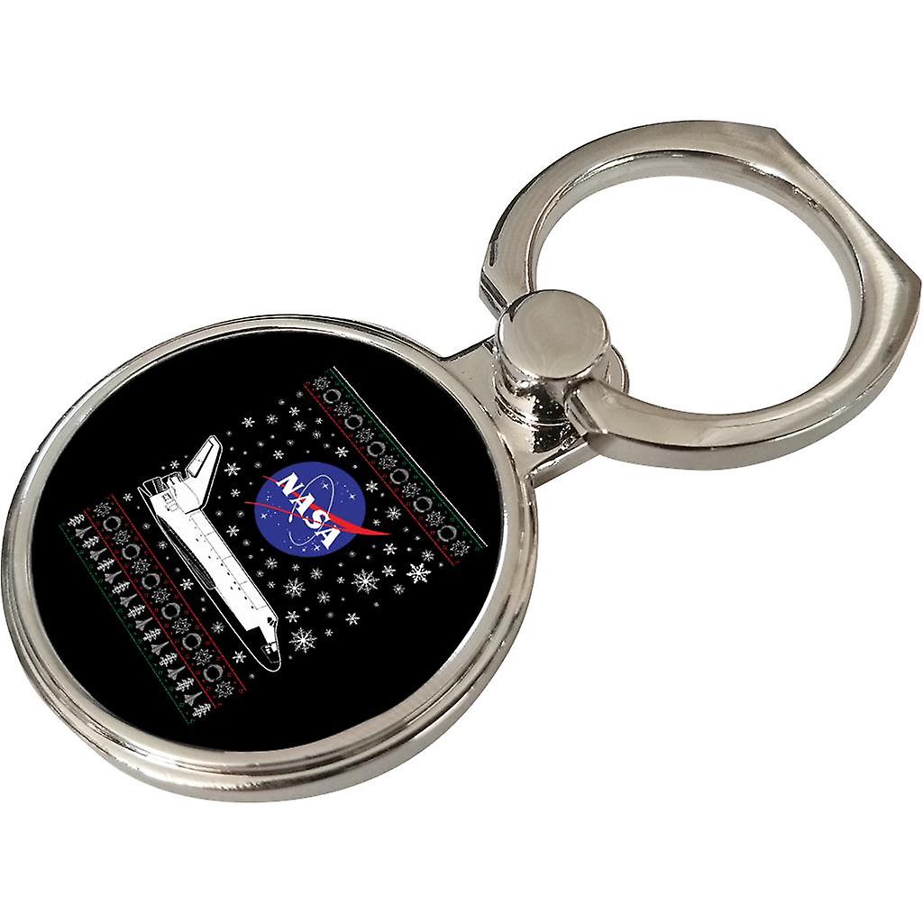 NASA Logo And Shuttle Christmas Knit Pattern Phone Ring