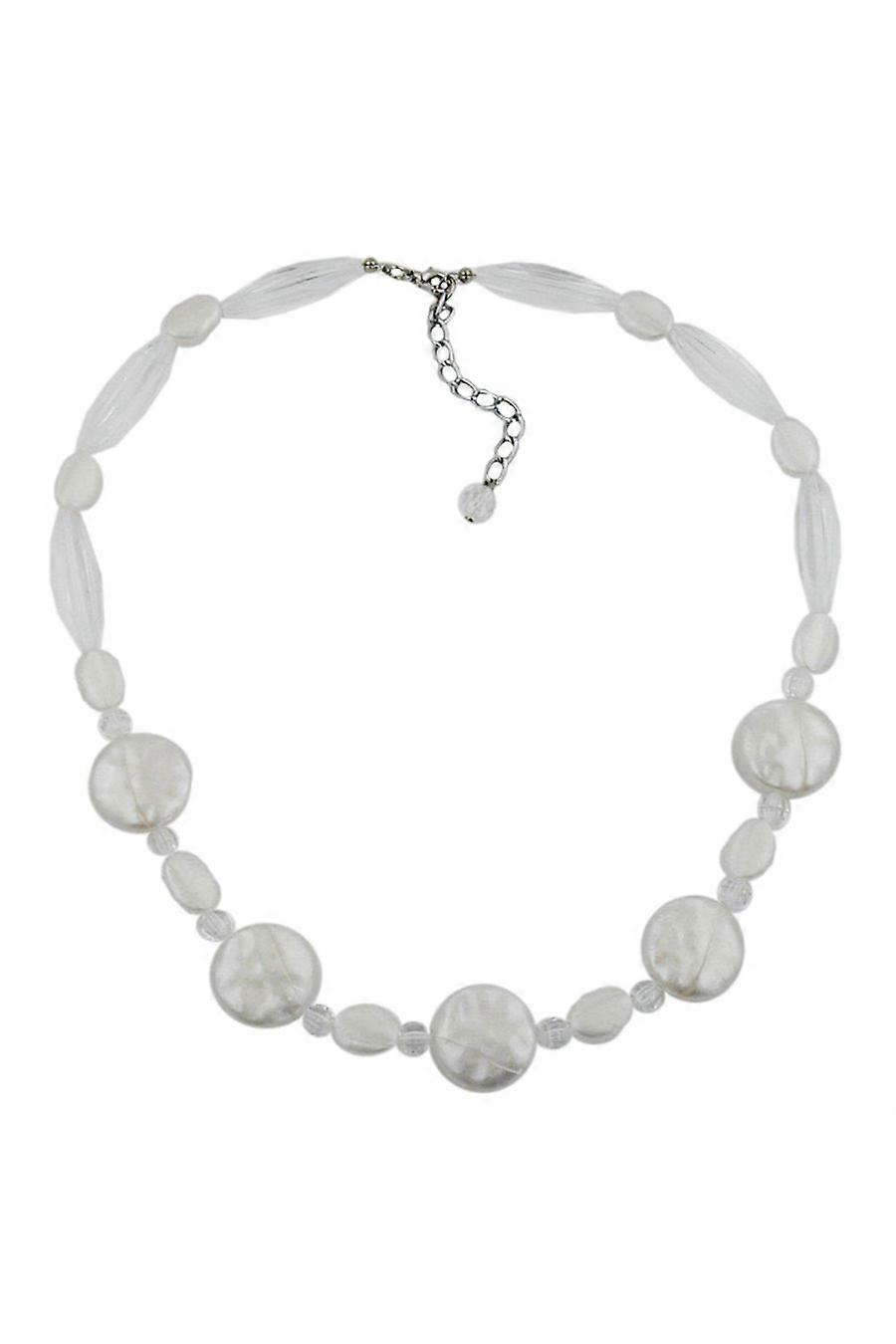 Necklace Disk Wax-white 47cm - Gl06125