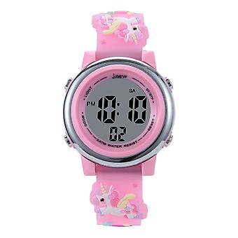 Veeki LED unicorn Kids Watch 3D Cartoon Toddler Wrist Digital Watch Waterproof 7 Color Lights with Alarm Stopwatch for 3-10 Year Boys Girls Little Chi