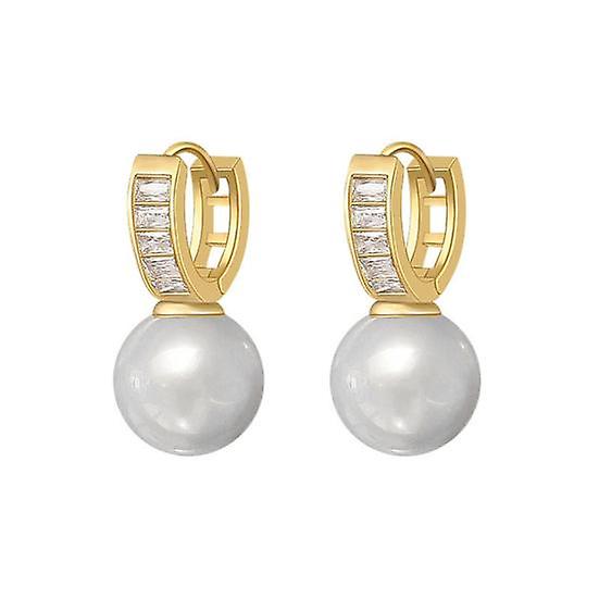1 Paire Boucles D’oreilles Pendantes Élégant Décoratif Délicat Bon À La Recherche Haute Brillance Faux Perle Femmes Bijoux Accessoires