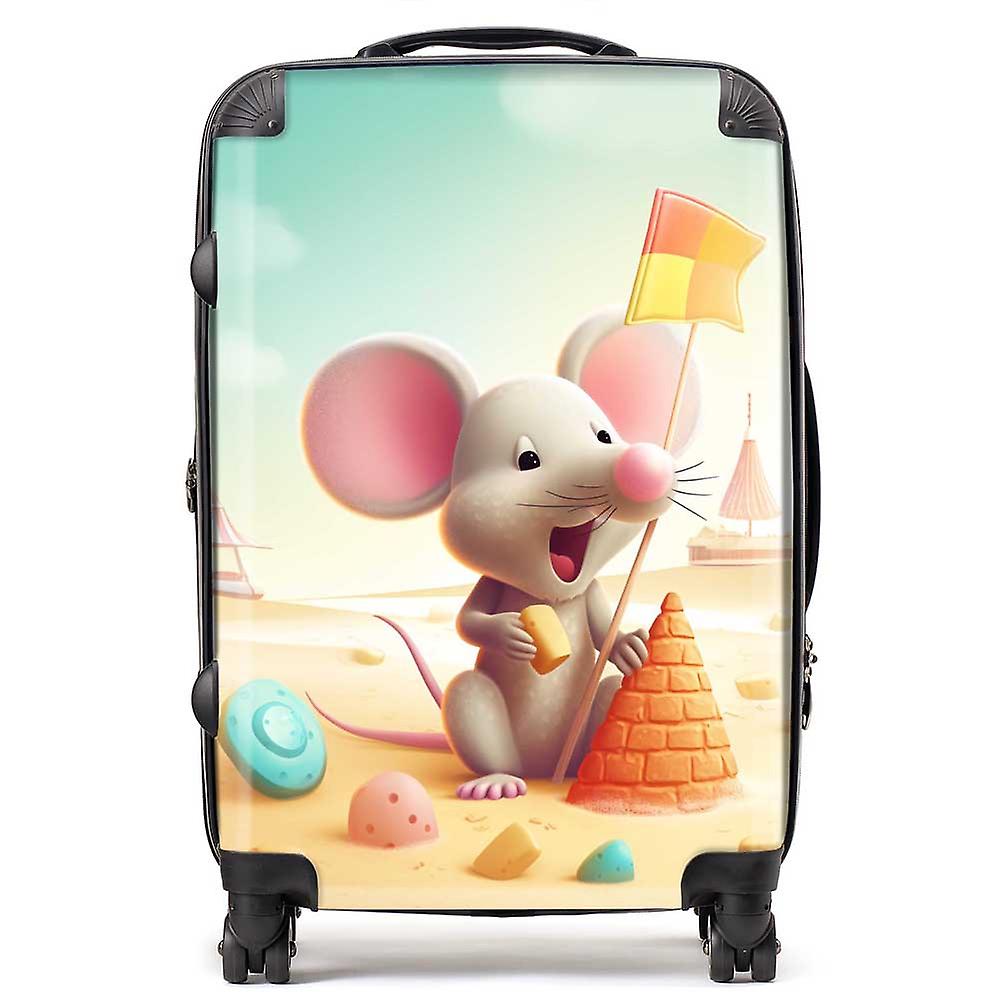 A Mouse On A Beach Holiday Suitcase