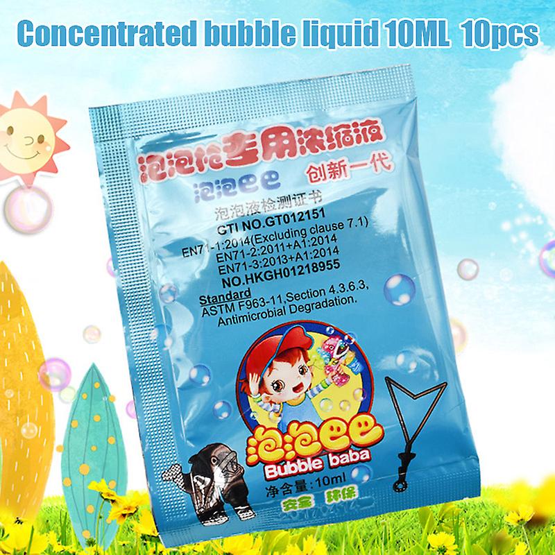 10 PCS 10ML Bubble Liquid Soap Bubble Liquid Bubble Toy Replenisher