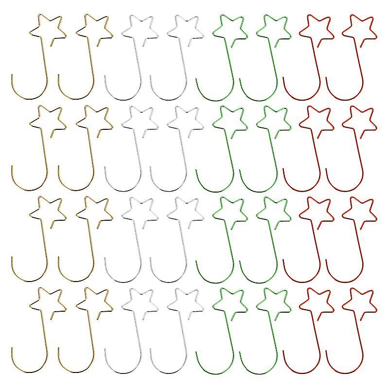 80pcs Xmas Star-shaped Hooks