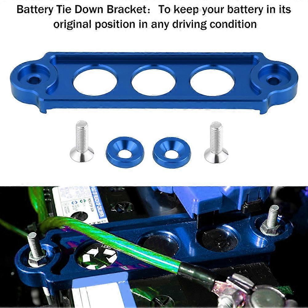 Car Racing Battery Tie Down Bracket Lock 17.3x4.5cm Blue