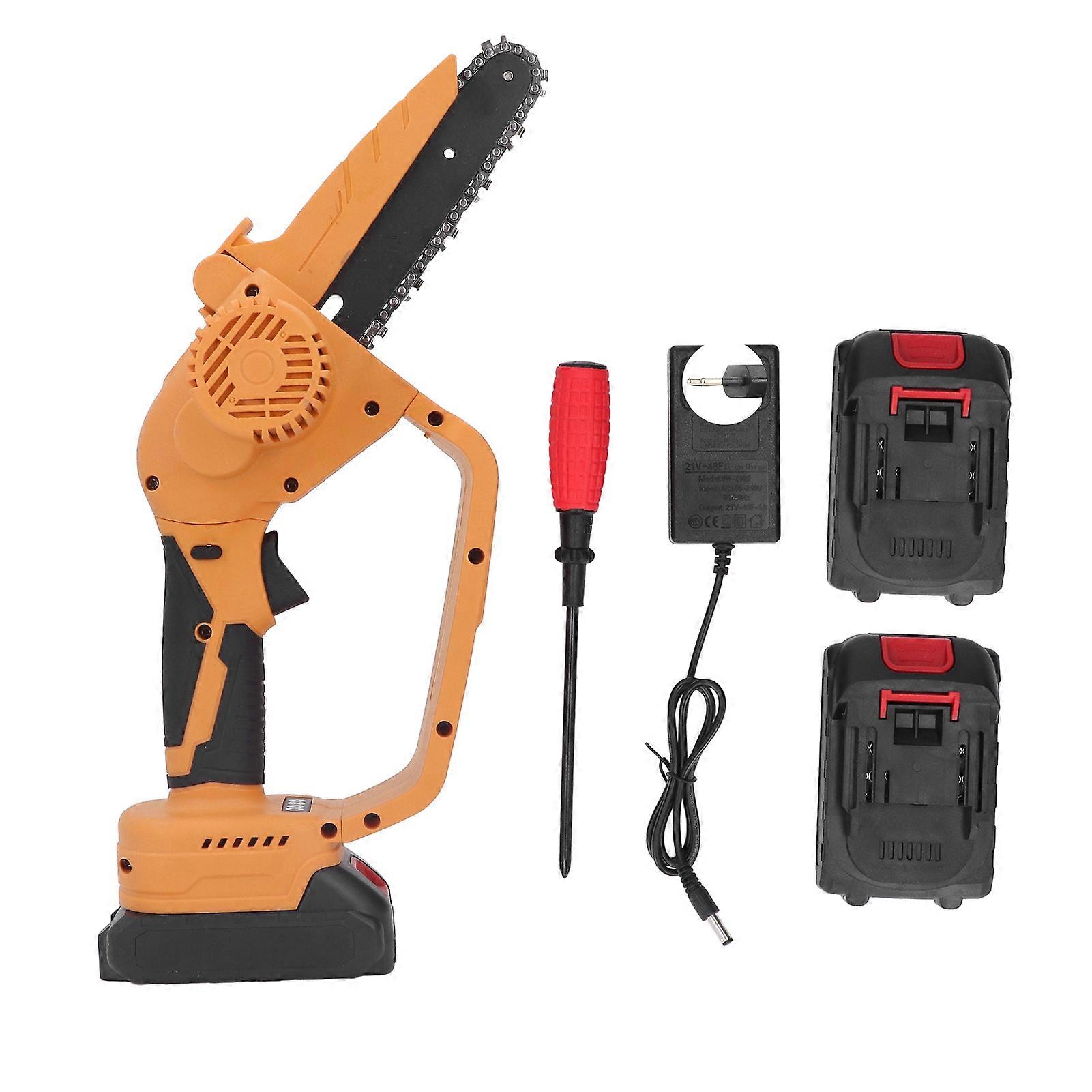 For Mini Chainsaw Cordless Rechargeable Handheld Portable Electric Chainsaw with Battery for Garden Orchard EU Plug 100?240V
