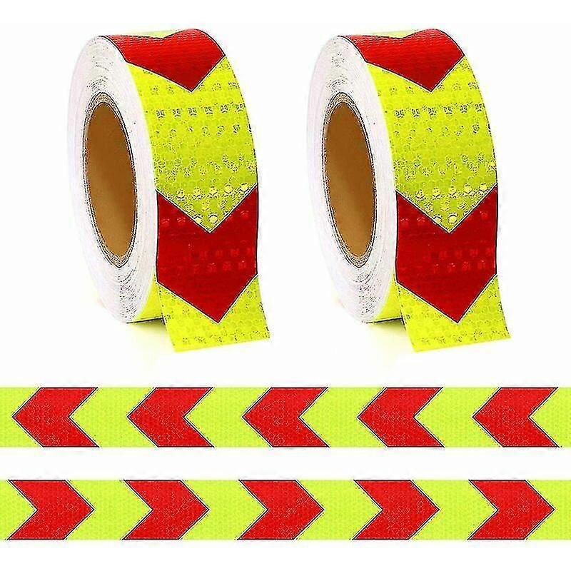 قطع الشريط الأصفر مع السهم ، شريط تحذير