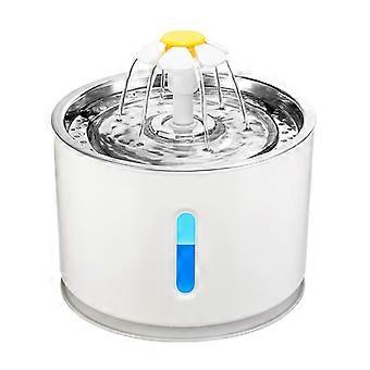 2,4 l Katzen- und Hundetrinkbrunnen, leiser Katzentrinkbrunnen mit LED-Wasserstandsanzeige und 2 Aktivkohlefiltern 188 x 188 x 125 mm