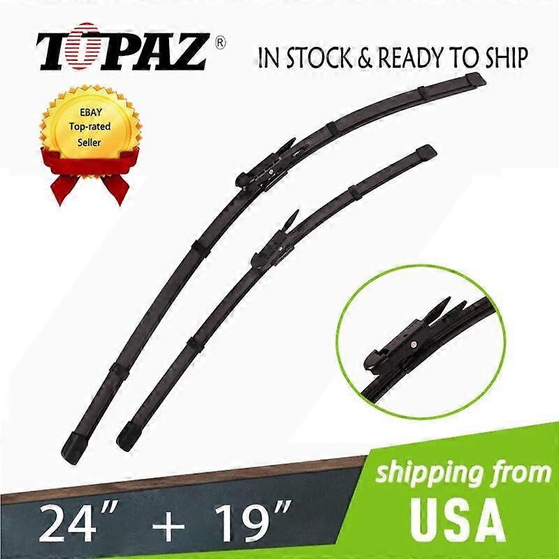 Premium Front Wiper Blade Set ~ OEM Quality (24 & 19) compatible with Left and Right NO.1430