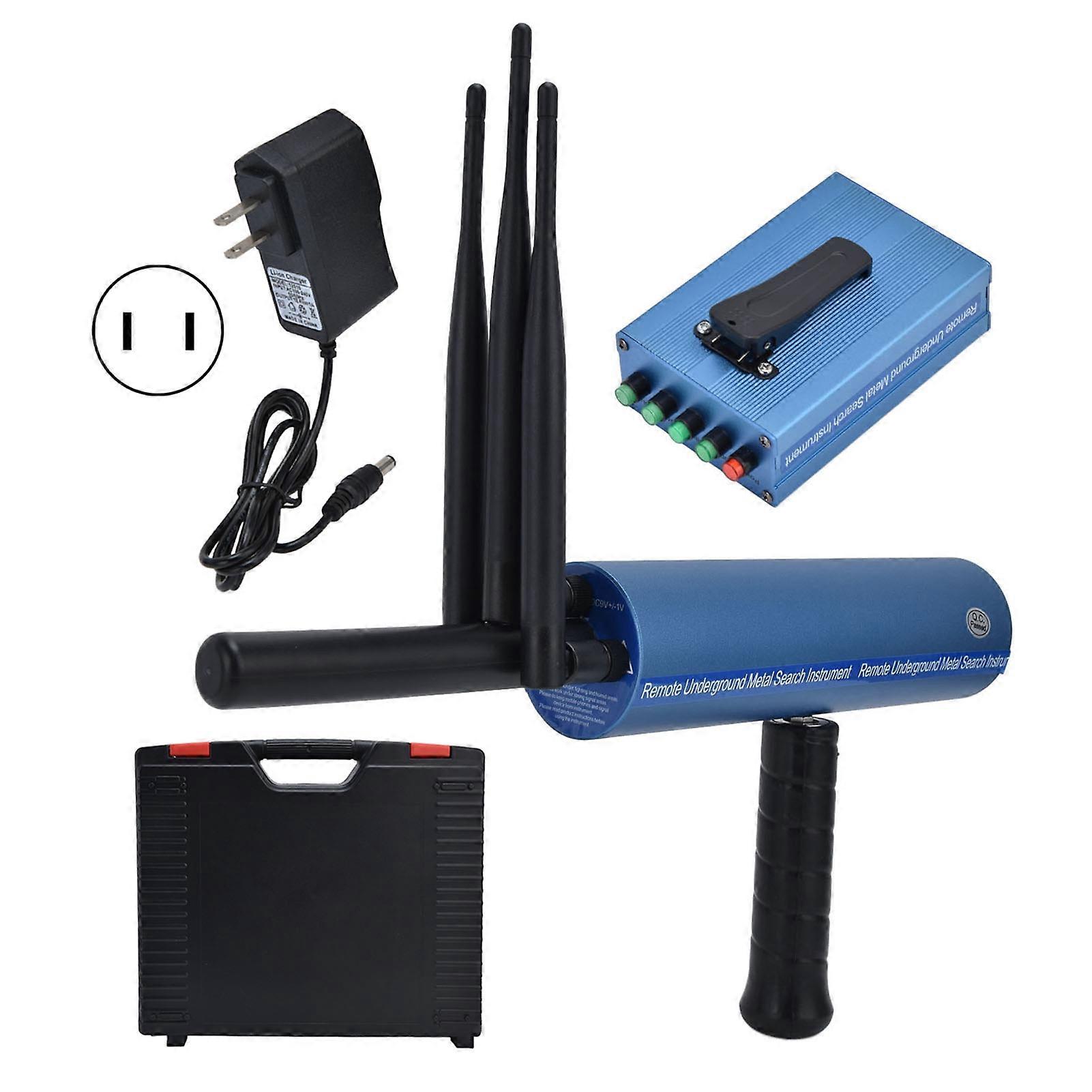 AKS Metal Detector Handheld Metal Finder 3 Antennas with 1200 Meters Range High Accuracy Blue for Metal DectectingUS Plug 100240V NO.9664