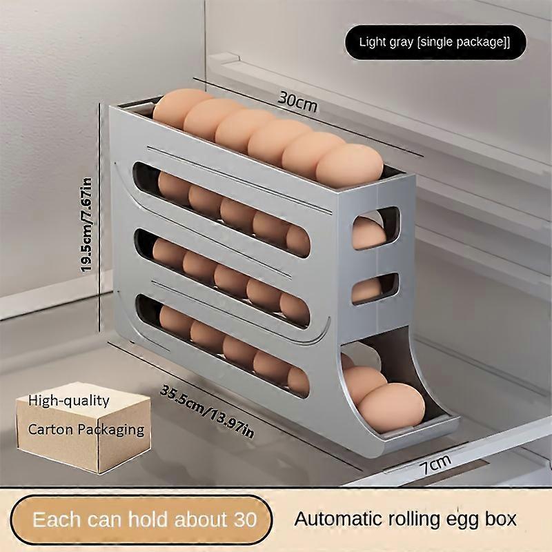Automatic Egg Rack, Refrigerator Egg Storage Box, Large Capacity Refrigerator Special Egg Storage Box