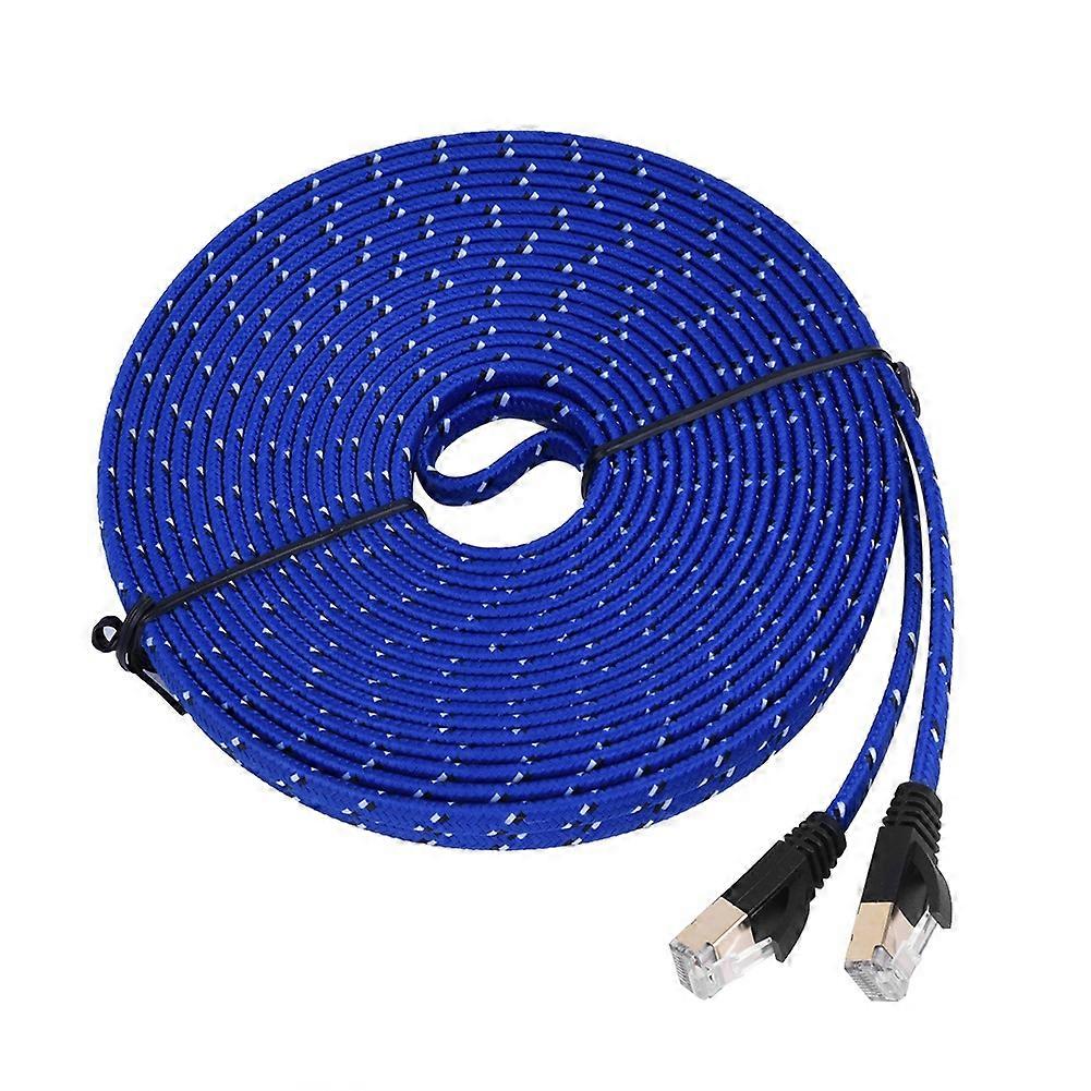 CAT7 RJ45 10Gbps Patch Shielded Lan Network Cable Flat Ethernet Cord 10m