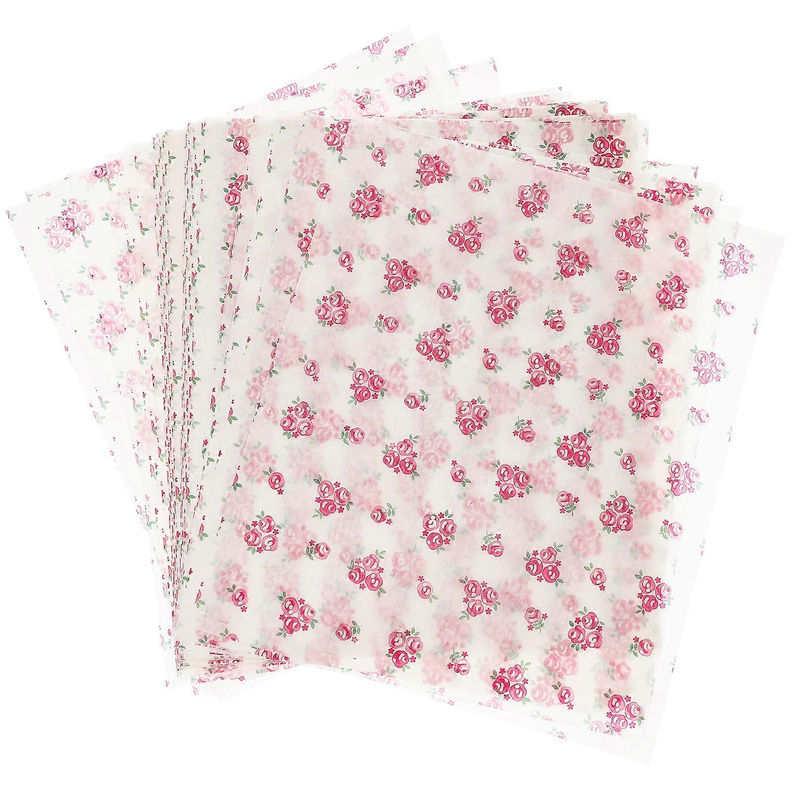 50pcs Deli Paper Sandwich Wrapping Paper Sheet Wax Paper Taco Wrapper Greaseproof Burger Wrapping Paper
