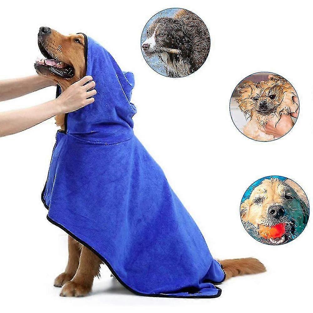 Pet Towel Dog Bathrobe Soft Super Absorbent Microfiber Dog Drying