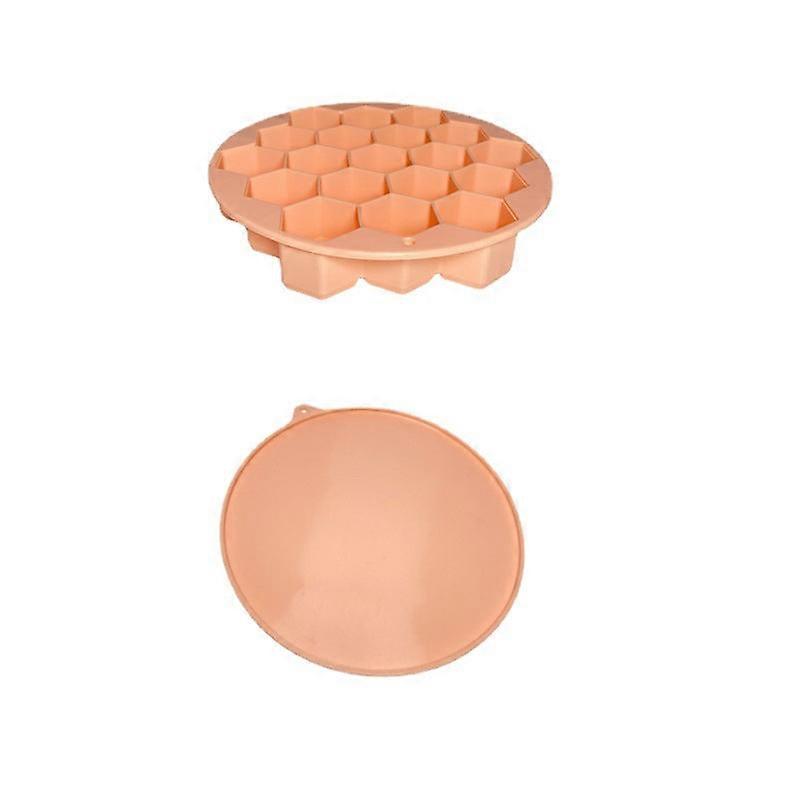 Silicone Mold Food Grade 19 Grid Honeycomb Ice Tray With Lid Odorless Ice Cube Mold