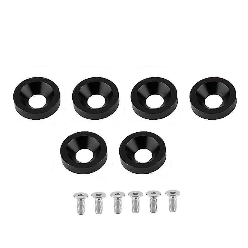 License Plate Frame and Washer Bolt Kit for Car Motorcycle 6pcs Black