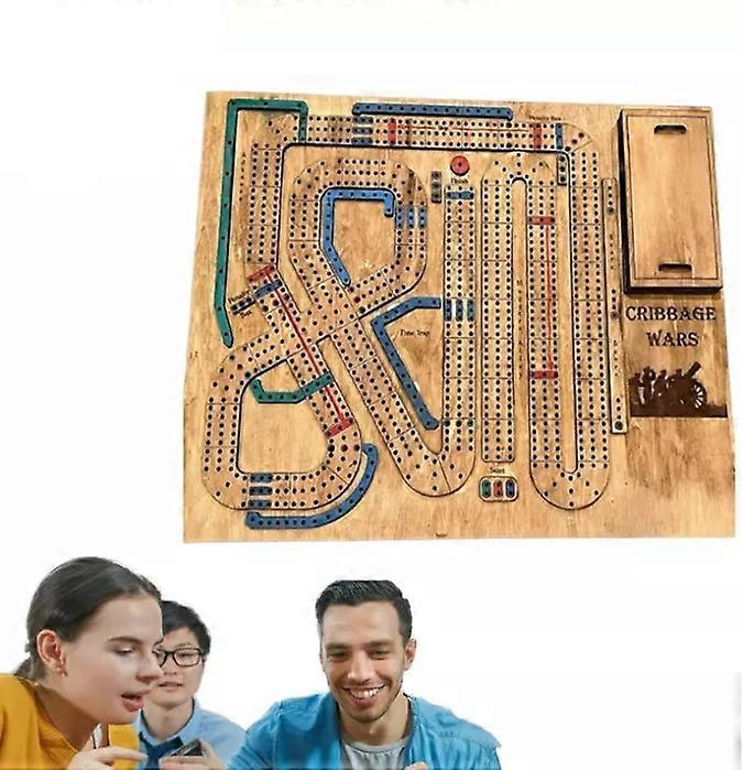 Cribbage Wars brætspil, 2024nyt træ Cribbage brætspil sæt