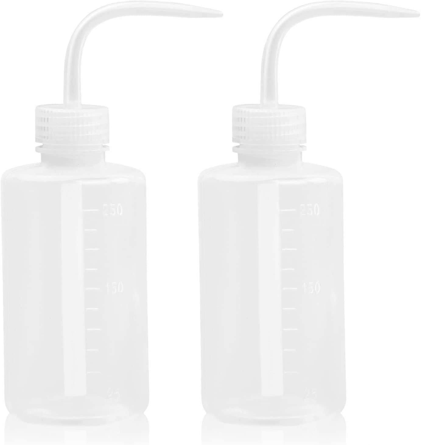 2pcs Watering Can 250ML, Plastic Wash Bottle, Squeeze Watering Bottle with Narrow Pipette, Squeeze Bottle
