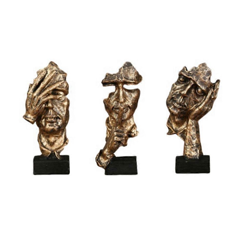 Statue Abstract Resin Desktop Ornaments Sculpture Miniature Figurines Face Character Nordic Art Cra