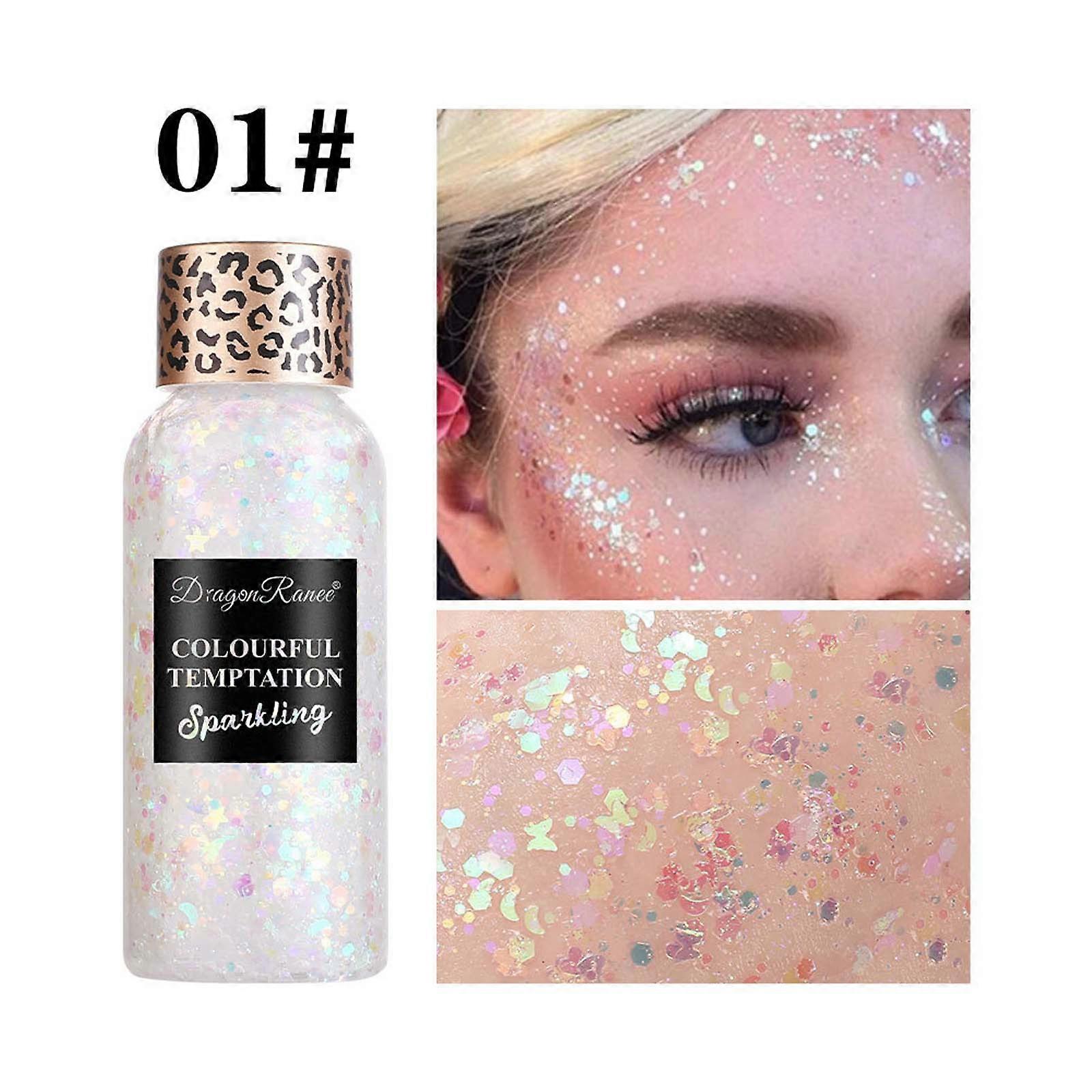 Single Color Flash Eye Shadow Sequin Cream Color And Highlight Face And Body Flash Gel Stage Makeup 30ml