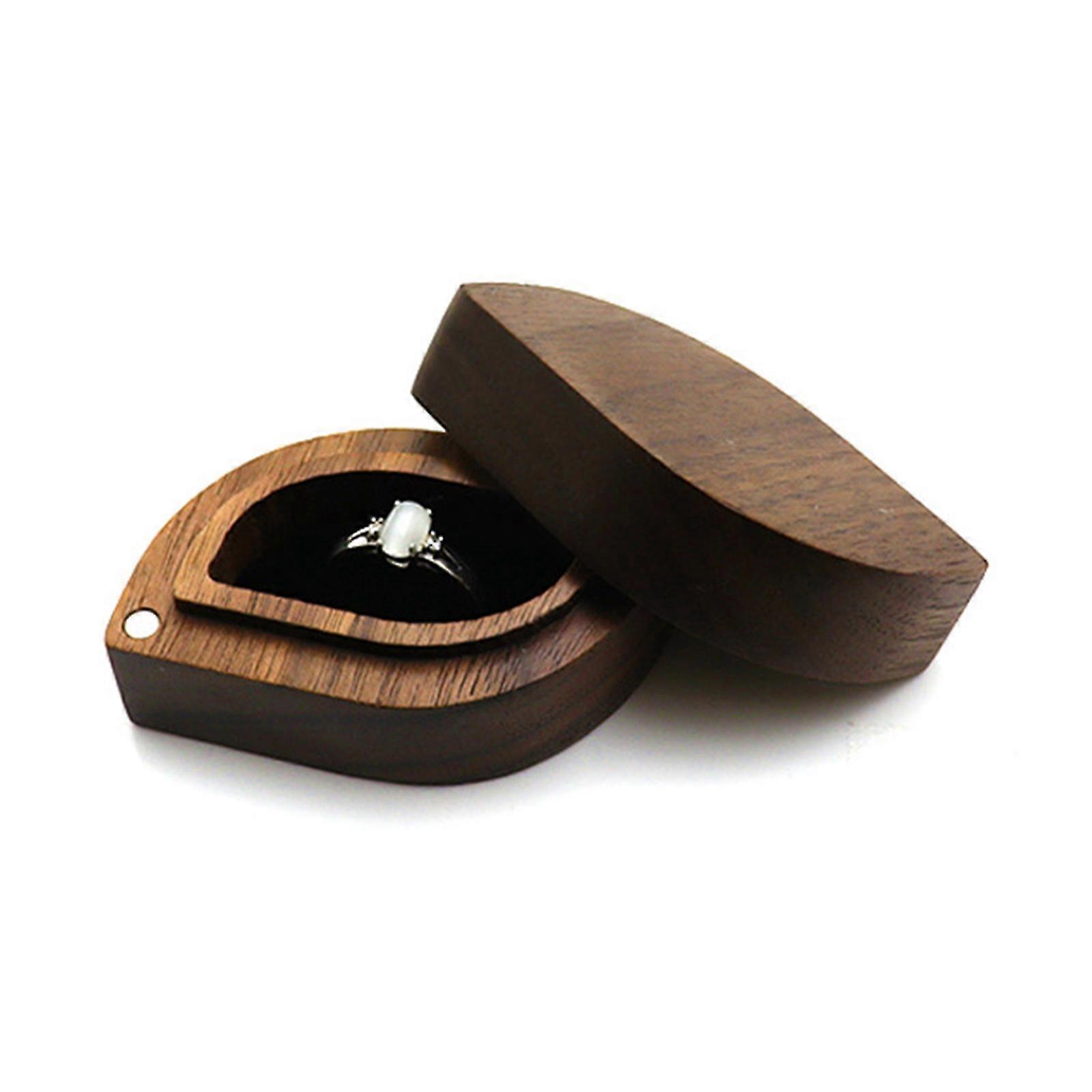 Wood Engagement Ring Box For Proposal - Wood Small Engagement Ring Box ...