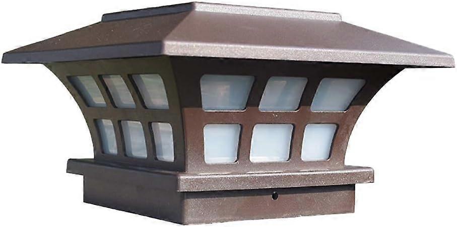 الطاقة الشمسية LED آخر كاب الخفيفة في الهواء الطلق للماء آخر ضوء المناظر الطبيعية ضوء السياج حديقة الفناء (القهوة