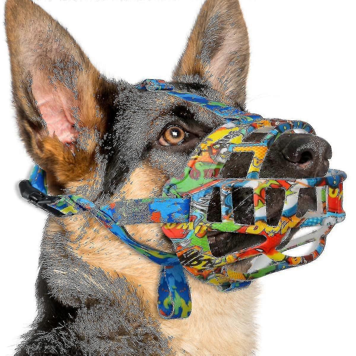 Dog Muzzle, Silicone Basket Muzzle For Small Medium Large Dogs, Soft Cage Muzzle Prevent Biting Chewing, Allow Drinking Panting
