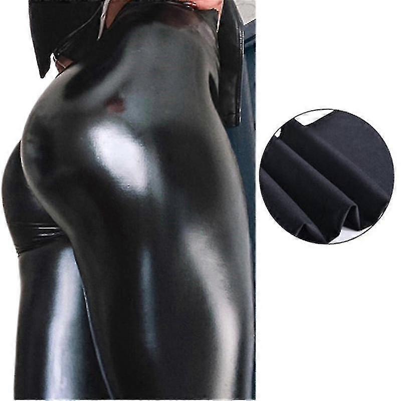 Leggings Latex Light Leather Warm Padded-Good