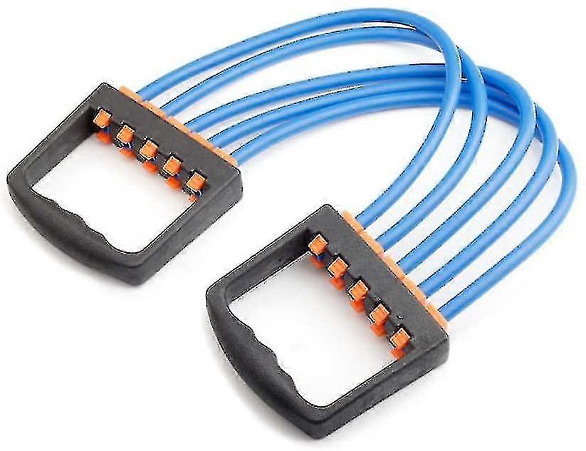 Chest Expander, Gym Exercise Chest Pull Expander Fitness Puller Five Detachable Rubber Resistan1pcsblue