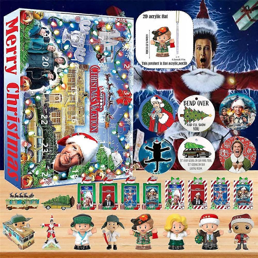 2024 Christmas Vacation Advent Calendar National Lampoons 24 Days Xmas Countdown Hanging Ornaments Decor Blind Box Gift