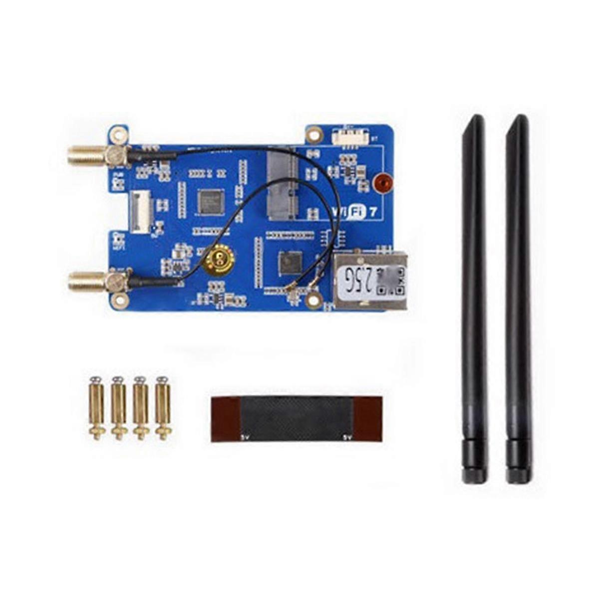 MPW2.5G for 5 Expansion Board PCIE to WiFi7 2.5G ETH HAT RTL8125 M.2 Interface for RPI 5