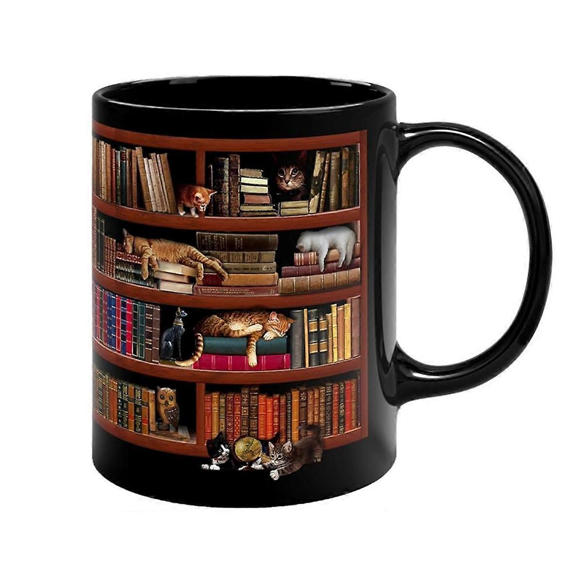 3D Bookshelf Mug Library Bookshelf Cup Bookshelf Design Book Mug Book Club Cup Novelty Coffee Mug M