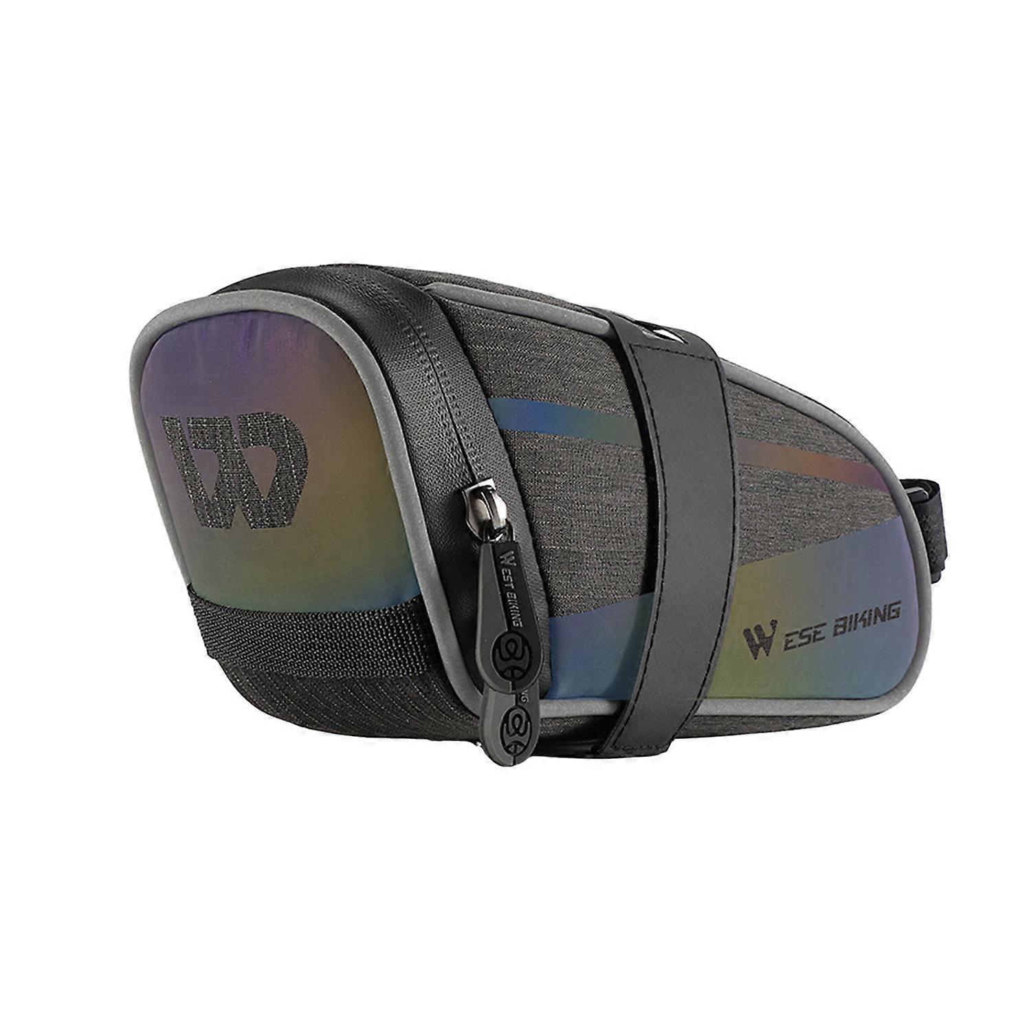 1.8L Bicycle Saddle Bag with Fastener Tape Waterproof Large Capacity Zipper Closure Lightweight