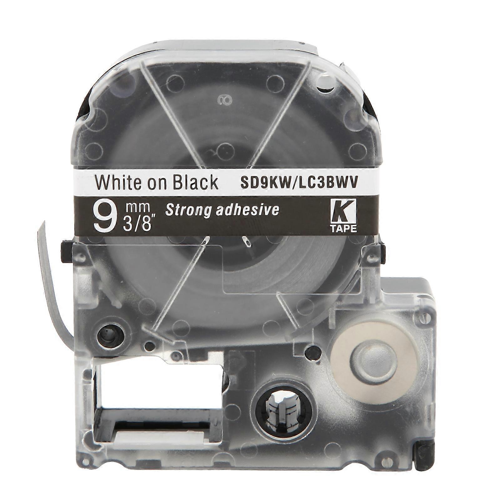 Label Maker Tape Wear Scratch High Low Temperature Resistance Durable Label Making for PrinterWhite On Black