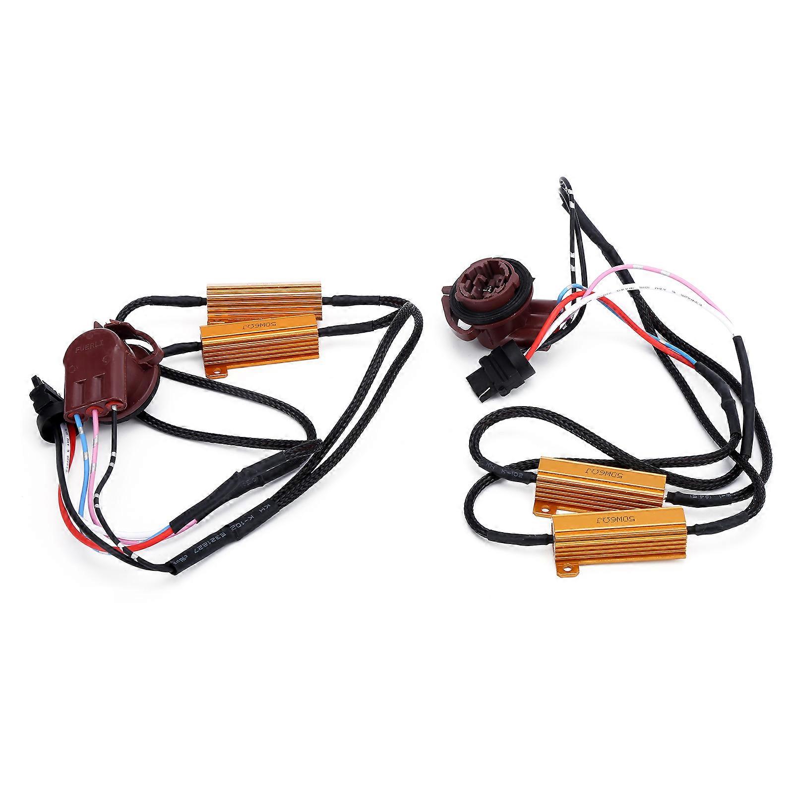 2pcs 3157A LED Decoder 50W Load Resistor Flash Error Free Canceller for Car Headlamp Fog Lamp
