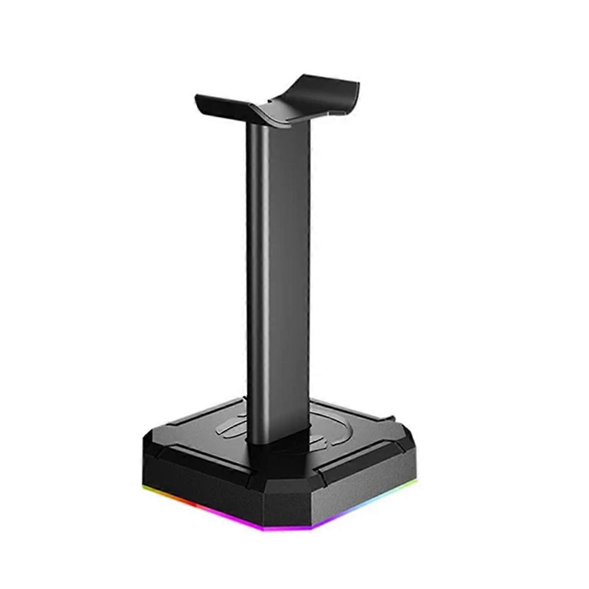 Headphone Bracket Display Rack RGB Backlight Head Mounted Stand Holder Desktop Organizer Vertical B