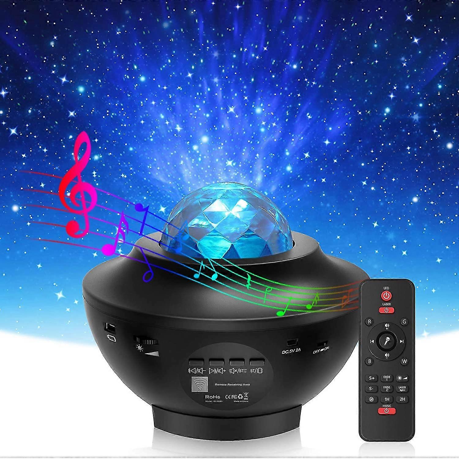 Star Projector & Night Light, 2 In 1 Ocean Wave Night Light Projector