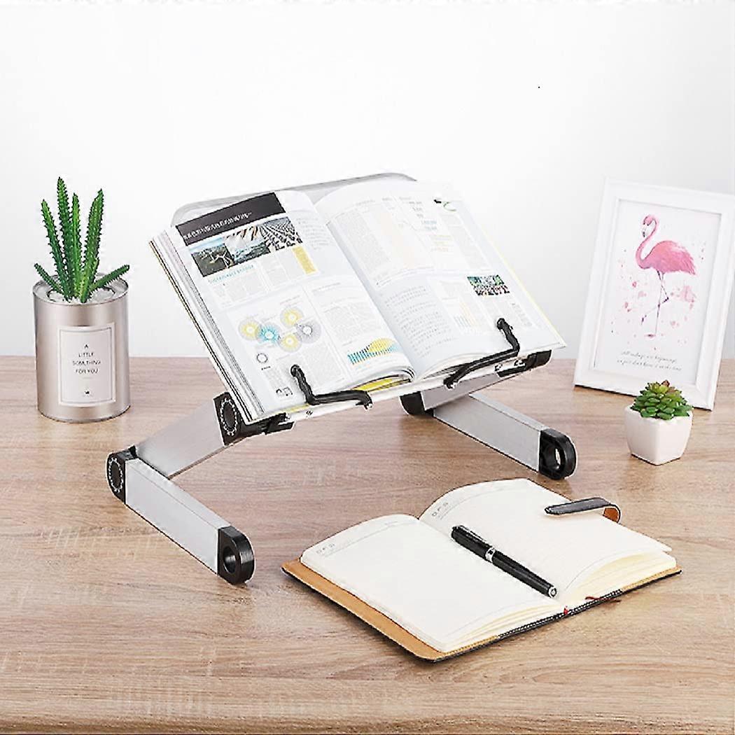 Adjustable Cookbook Holder Reading Stand, Book Stand Book Holder with Paper Clips for Textbooks, Music Books, Tablets