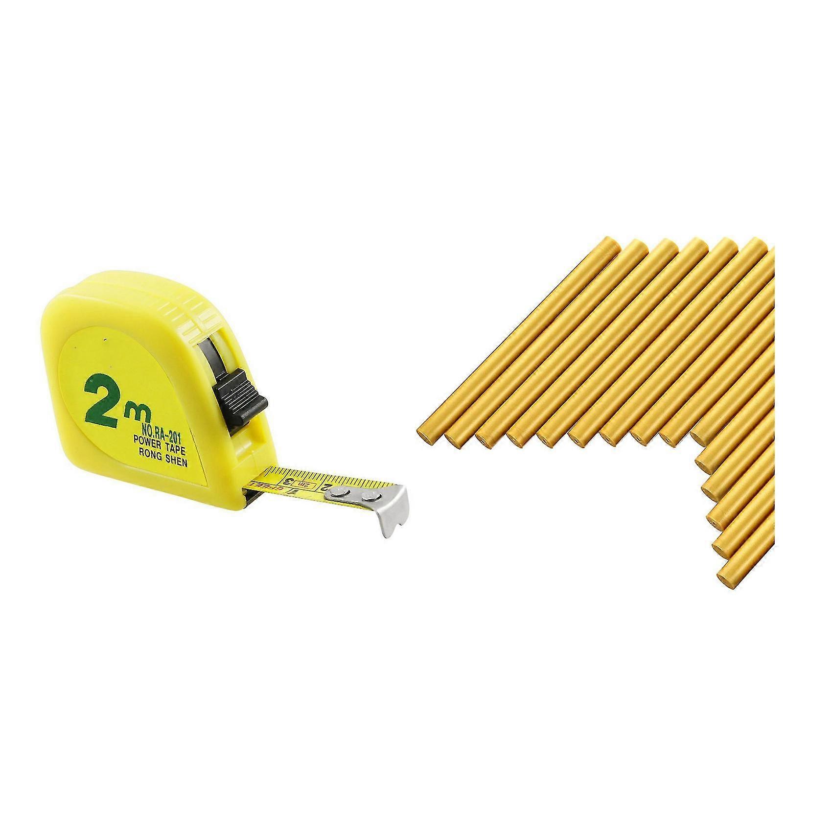 2m 6ft Tape Meter Measuring Tape Scale Capsule With 15 Pcs Glue Sealing Wax Sticks For Retro Wax Se