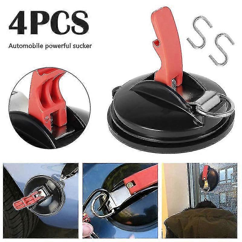 4pcs Multifunctional Car Strap Strong Suction Cup, Outdoor Camping Tent Rope Binding Anchor