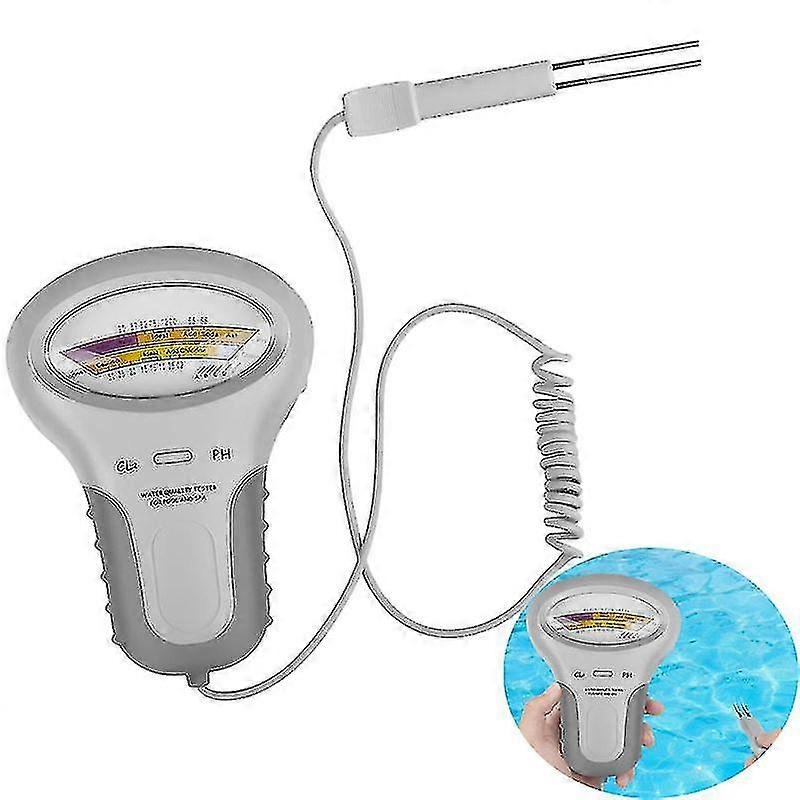 2-in-1 Chlorine Ph Meter Swimming Pool Tester Handheld Cl2 Level Meter Test Spa Water Quality Analysis Monitoring Monitor Analyzer