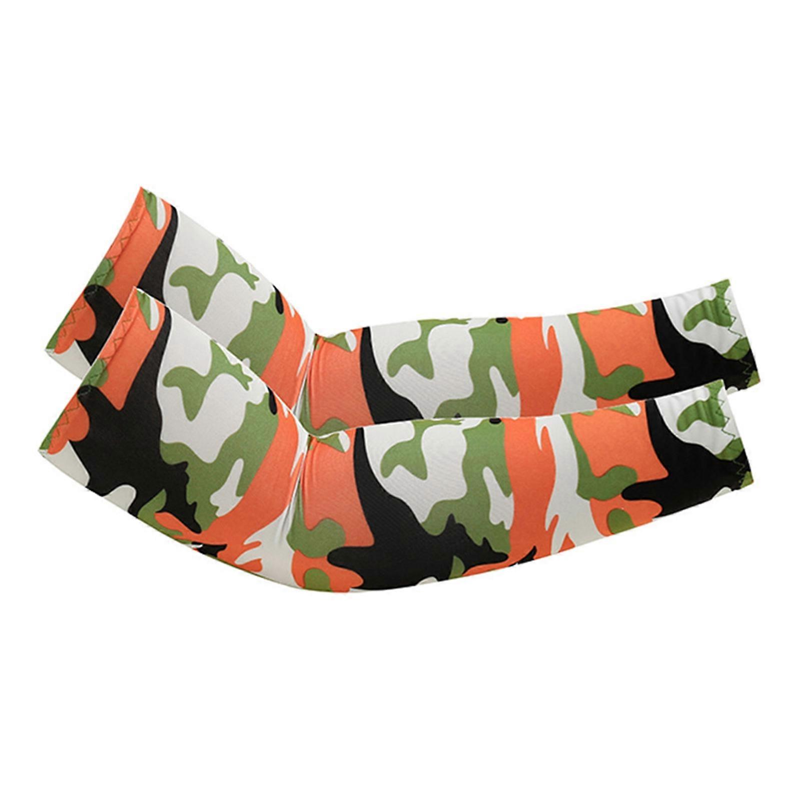 Kaesi2Pcs UV Protection Arm Sleeve Elastic Touch Chill Cycling Arm Sleeves for Fishing
