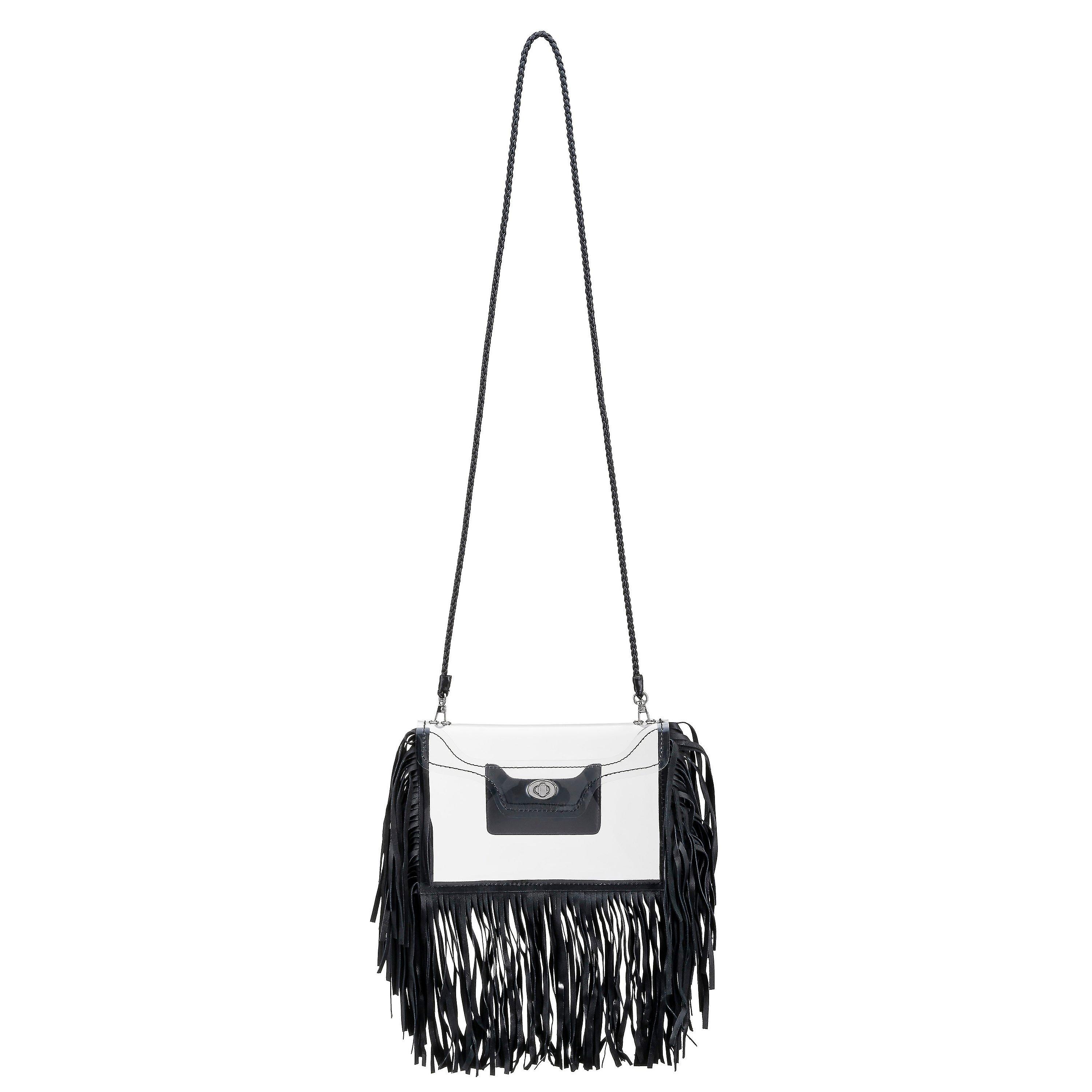 Messenger Bags Clear Three Fringe Crossbody