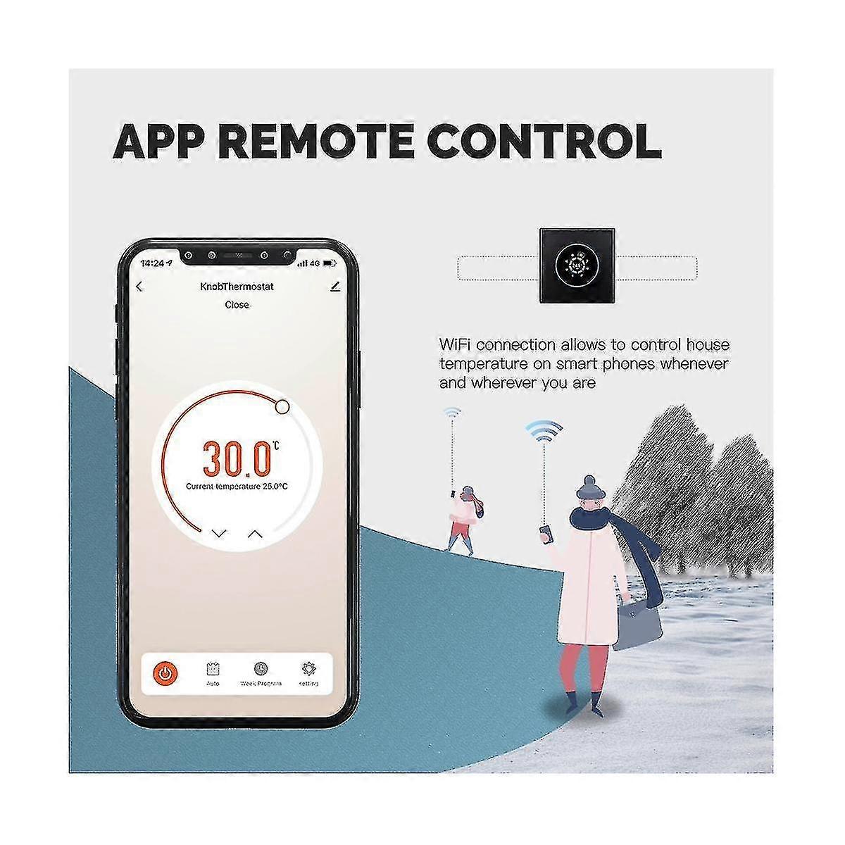 Wifi Akıllı Ev Isıtma Düğmesi Termostat Sıcaklık Kontrol Cihazı Su Gaz Kazanı Elec ile uyumlu