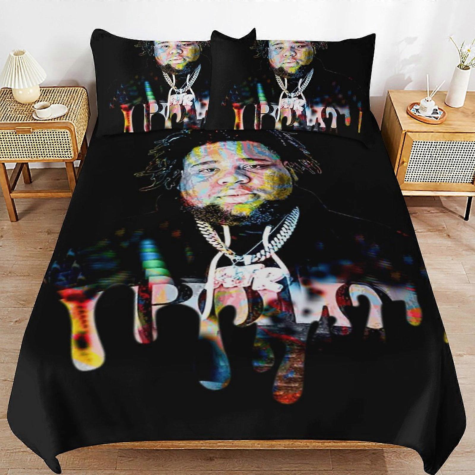 Bedding set WM482 Rod Wave Bedding Set Duvet Cover Comfortable and Lightweight Cartoon Bedding 3 Piece (Multiple sizes to choose from) SW482