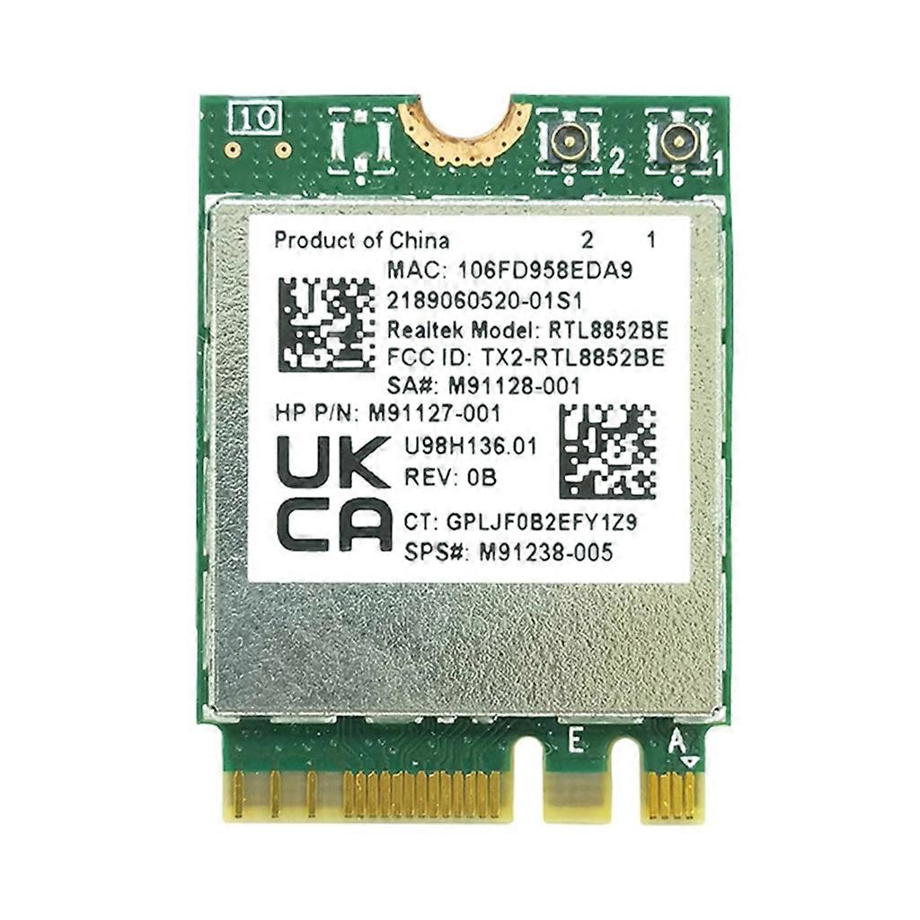 WiFi 6 Çift Bantlı AX1800 Realtek- RTL8852BE M2-NGFF Adaptörü Bluetooth uyumlu5.2 Kablosuz WLAN WiFi Kartı 2.4G/5G 1800M