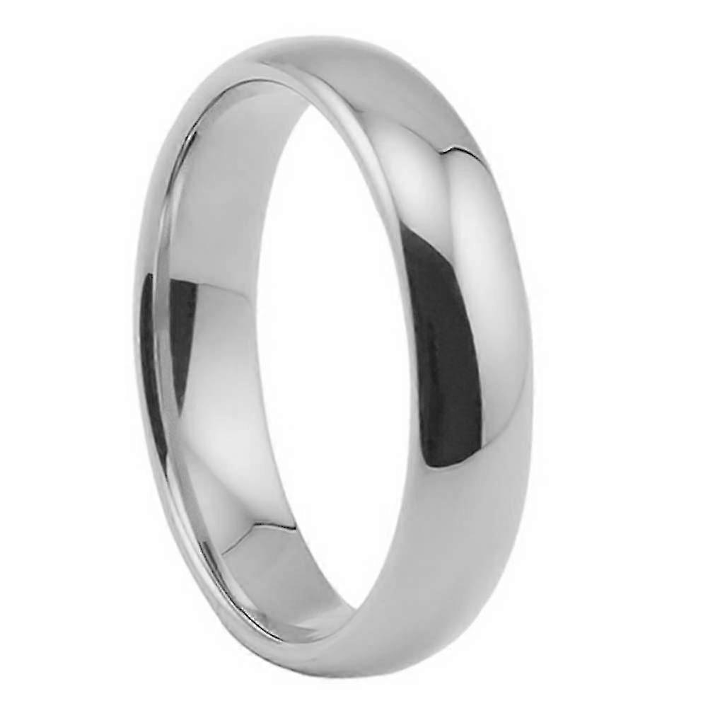 Fashion Unisex Fine Polishing Dome Stainless Steel Finger Ring Wedding Jewelry