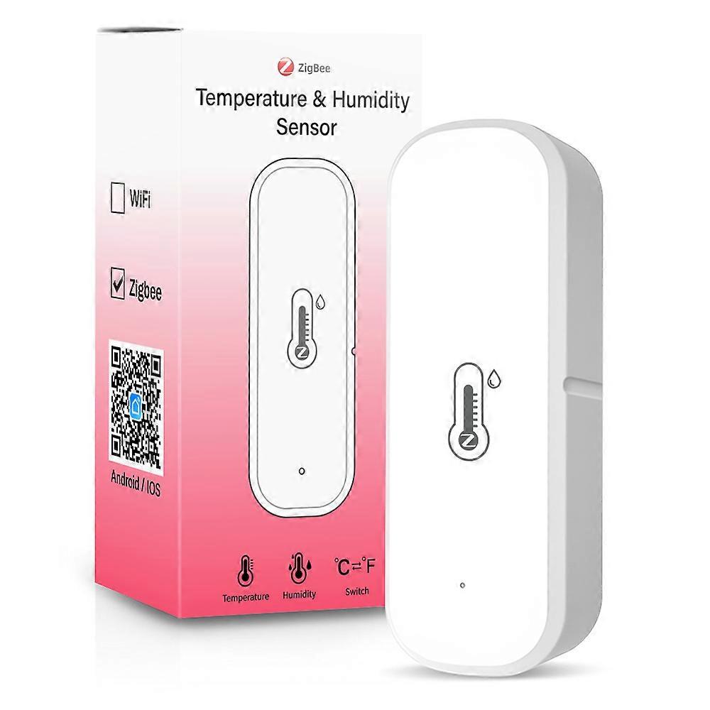 1-4pcs Tuya Smart Zigbee Temperature And Humidity Sensor Indoor Thermometer Hygrometer Monitoring Works With Alexa Google Home