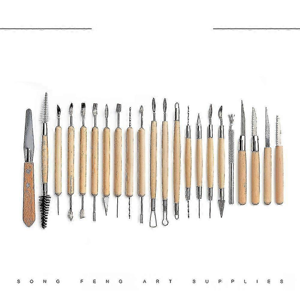 مجموعة أدوات الفخار ، طين البوليمر الخزفي ، طقم النحت ، النمذجة ، الفخار ، طين النحت مع حقيبة تخزين